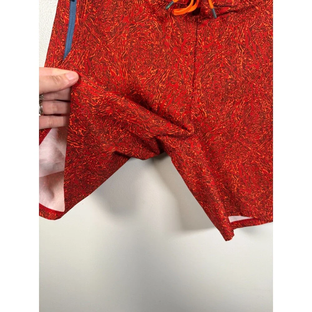 Stio CFS Board Shorts Mens Size 32 Orange Swim Surf Beach Hybrid Vacation